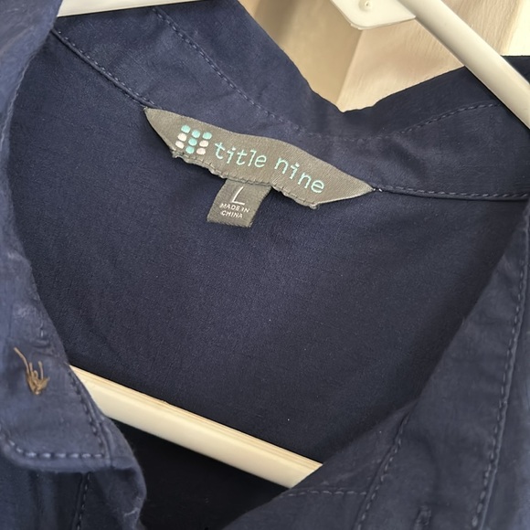 NWOT Title Nine Rosie Utility Long Sleeve Jumpsuit (L/Midnight) - Picture 3 of 7